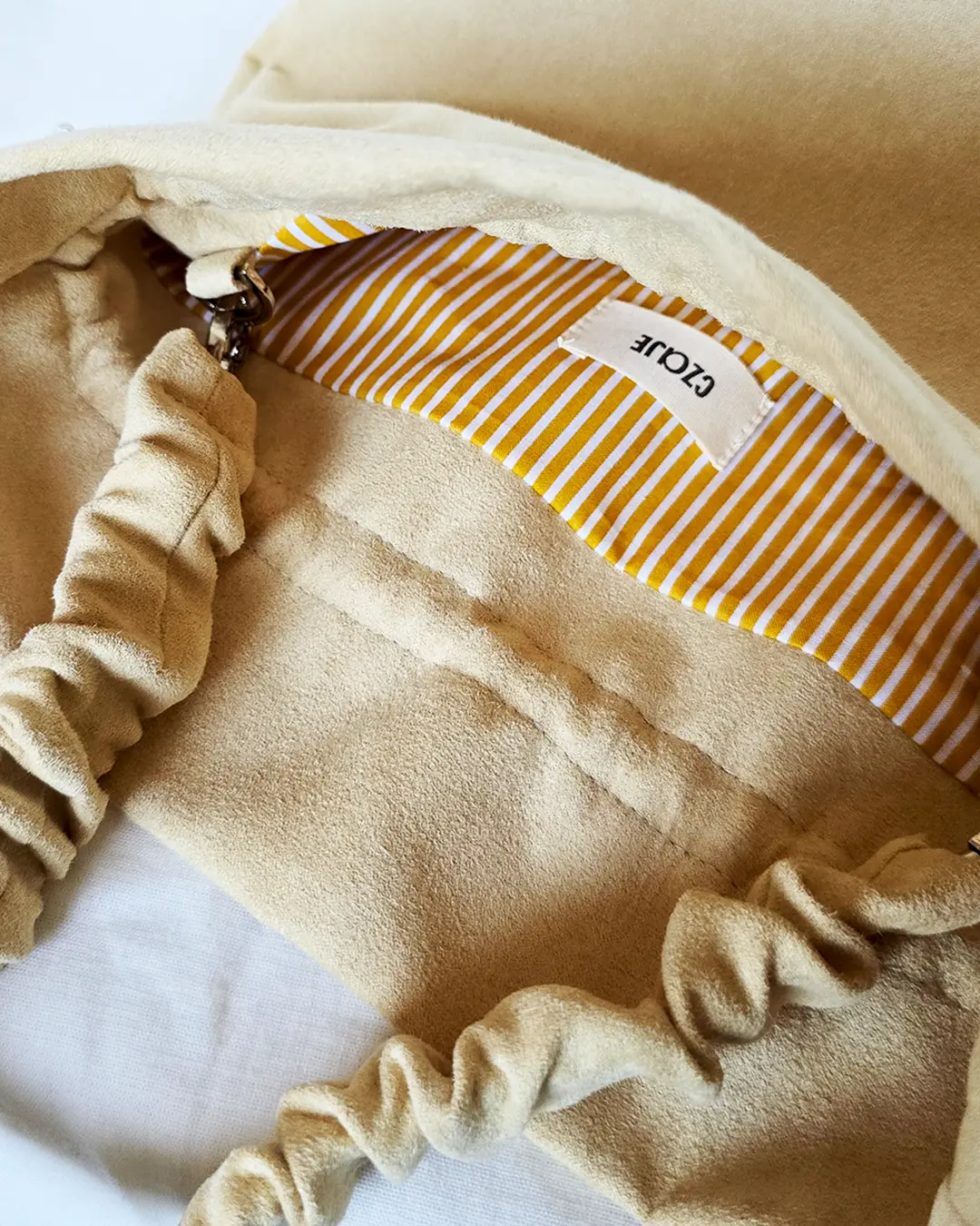 Mała torebka na ramię Bonbon Butterscotch handmade — Czaje Polska