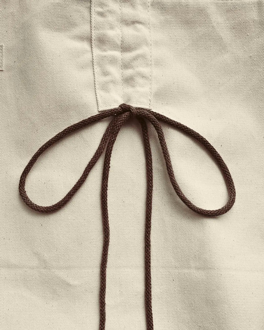 Bawełniana shopperka Shopperka Classic Brąz classic brązowa handmade regulowany pasek - Czaje Polska